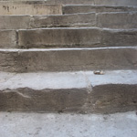 old worn stone steps